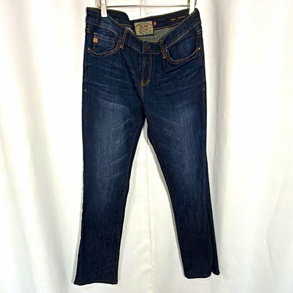 Dear John Denim Jeans Womens 28 Dark Wash Bootcut Slim Mid Rise Stretch 5-Pocket